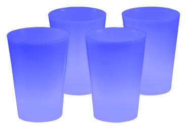 4 Knick Leuchtbecher 350 ml blau