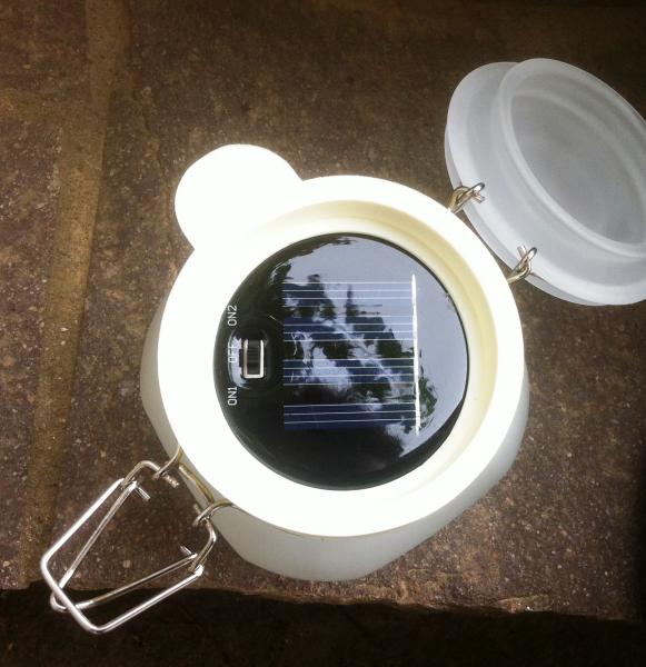 Einmachglas LED Solarlampe mit Farbwechsel