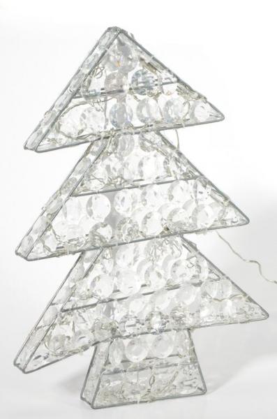 Weihnachtsbaum LED aus Metall mit Kunststoffkristallen 48 cm