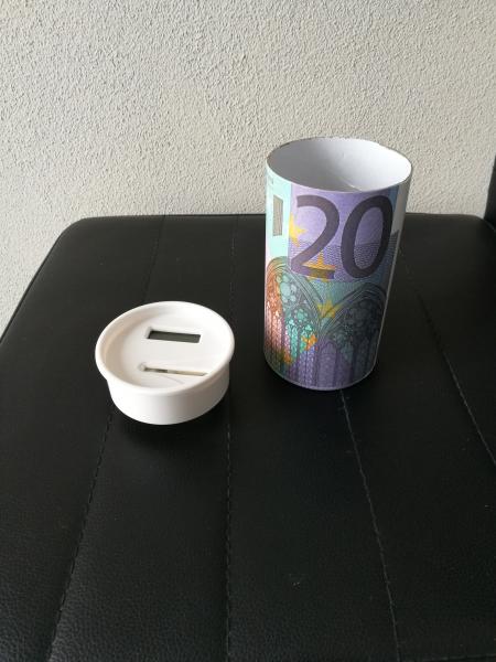 Elektronische Spardose mit Zähler Motiv 20 Euro